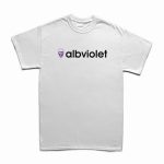 Tricou - "Alb-Violet" pe alb