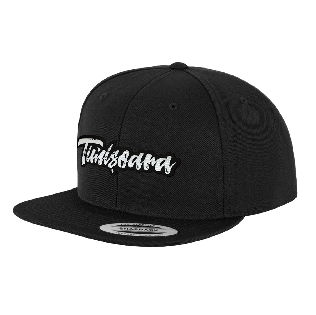 Sapca-snapback-Timisoara-negru Şapcă snapback "Timișoara" Negru - imagine 1