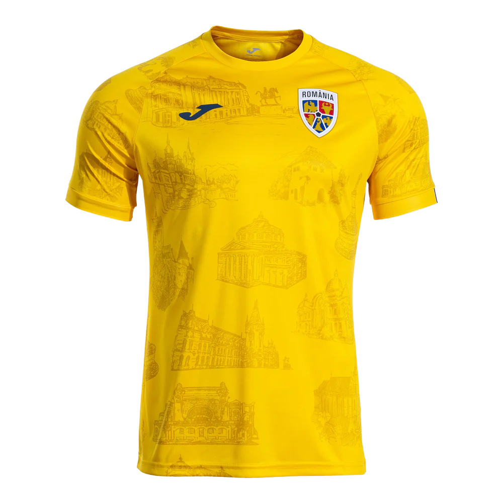 Tricou-Oficial-de-incalzire-Romania Tricou Oficial De Incalzire Adulti Romania 25/26 Galben - imagine 1