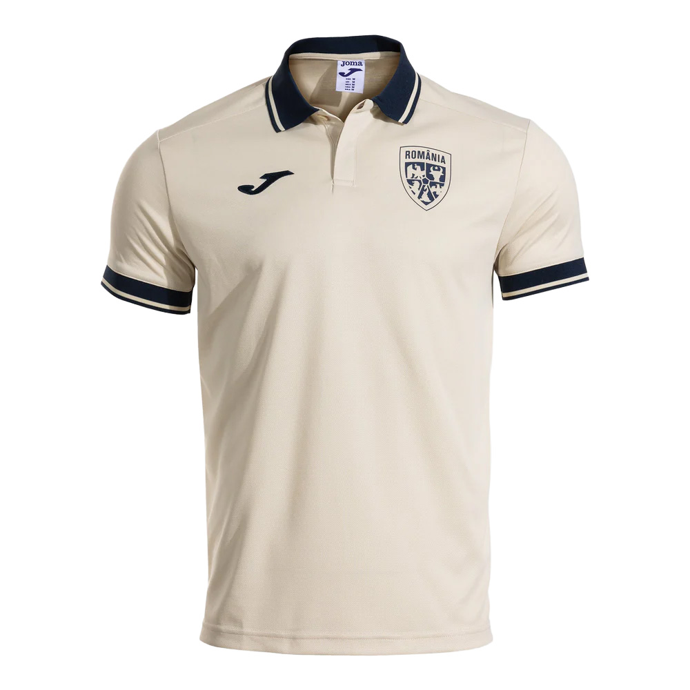 Tricou-Polo-Romania-Cream Tricou Oficial De Prezentare Polo Adulti Romania 25/26 Cream - imagine 1