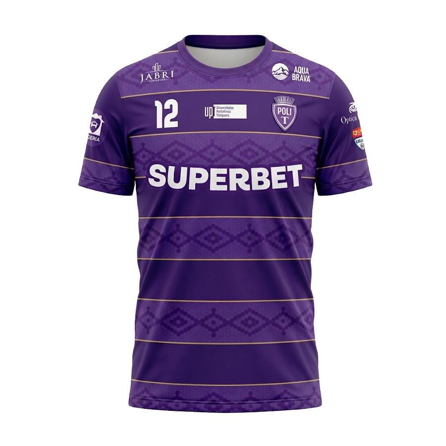 tricou-de-joc-deplasare-Politehnica-Timisoara Tricou de joc Politehnica Timisoara `26/`27 - violet - imagine 1